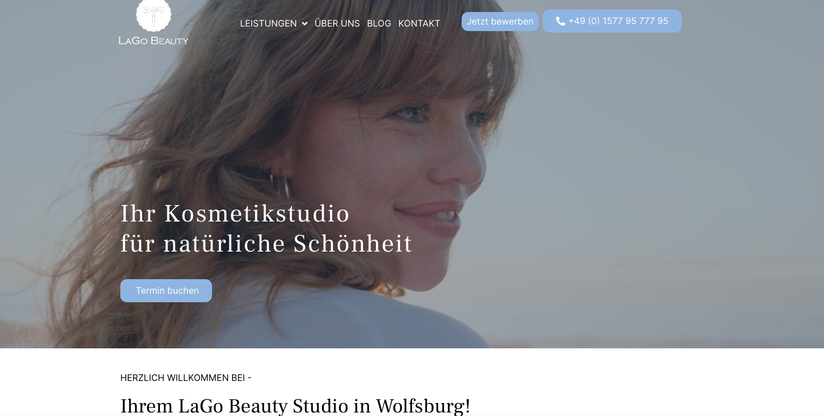 Startseite von LaGo Beauty