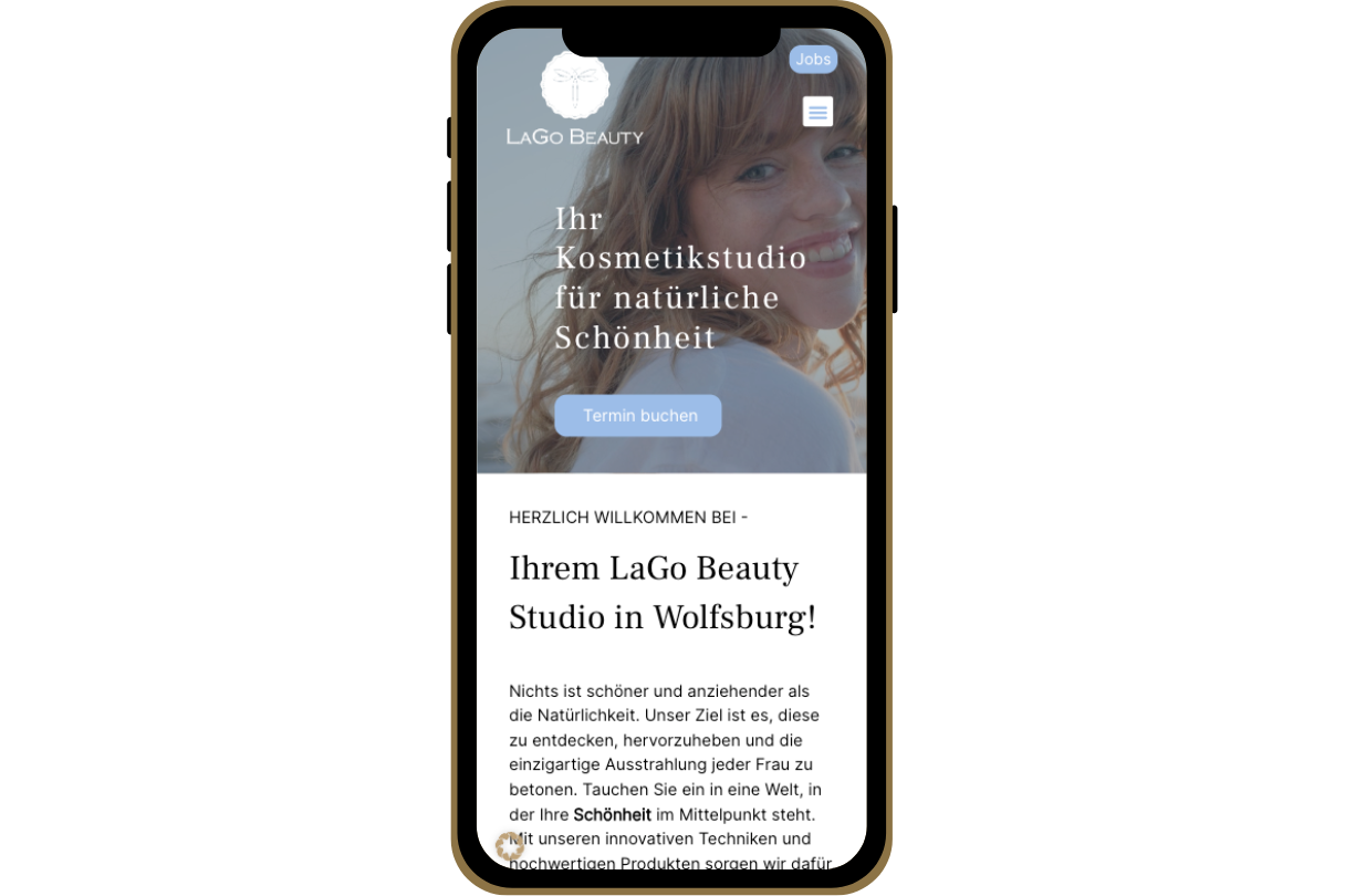 Mobile LaGoBeauty Webseite